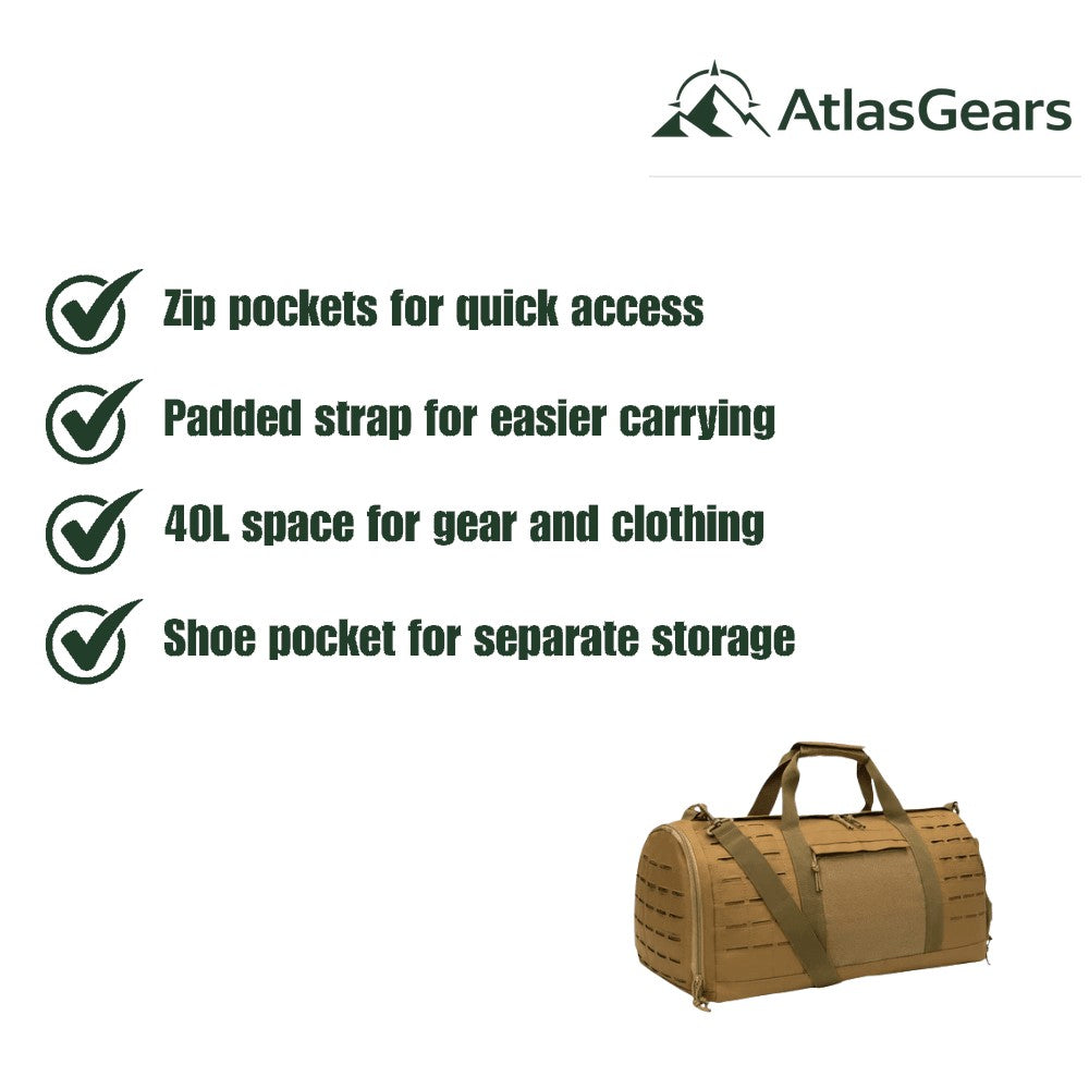 Sports Duffel Bag – Durable Compact 40L Travel Bag