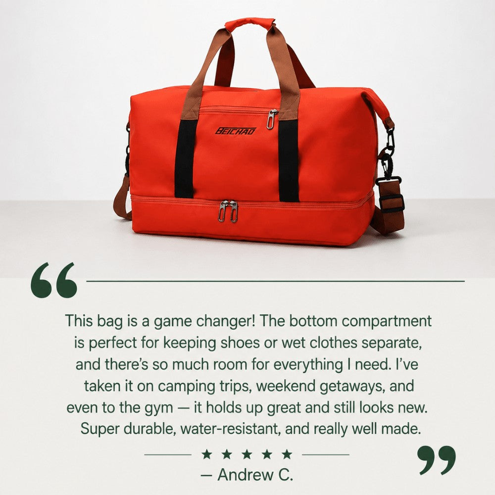 Sports Duffel Bag – Durable Water-Resistant 600D Travel Bag