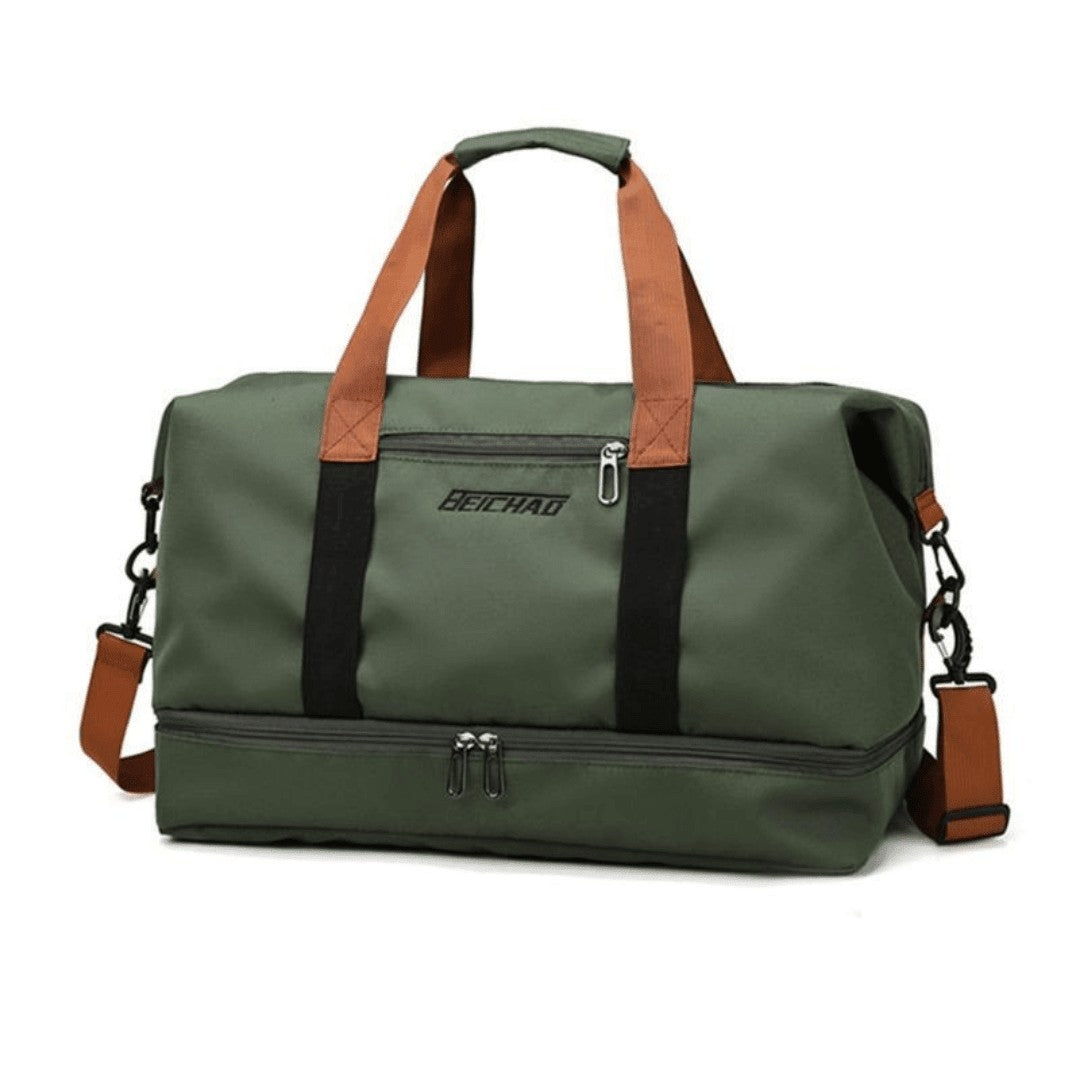 Sports Duffel Bag – Durable Water-Resistant 600D Travel Bag – Green