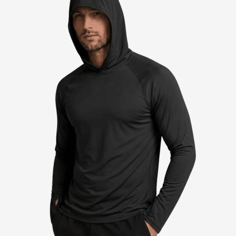 Sun Hoodie – Lightweight UPF 50+ Quick-Dry Hiking Hoodie – Black