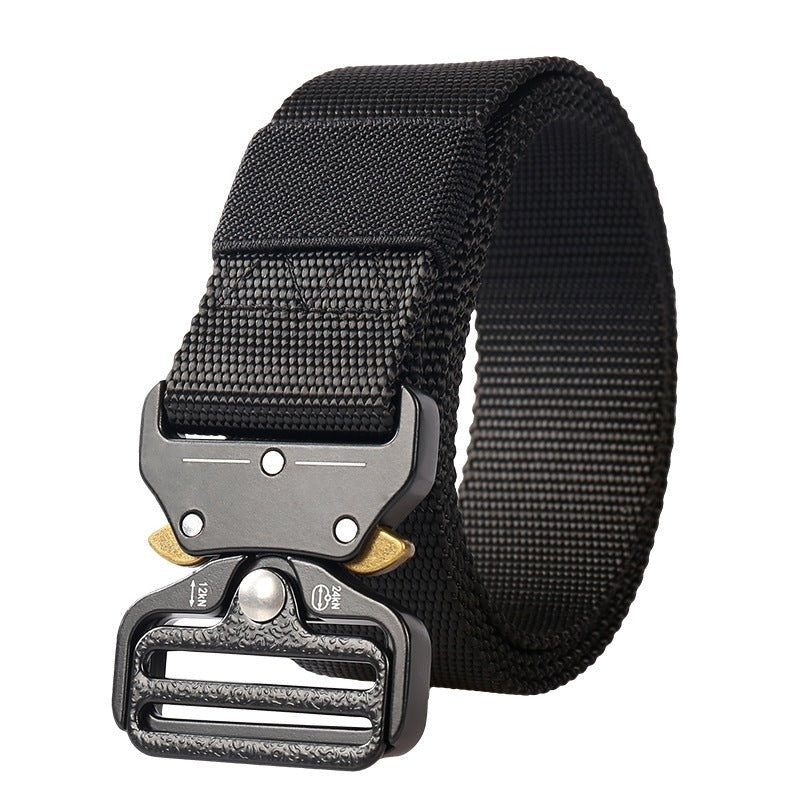 Tactical Belt – Men's Quick-Release Military Duty Belt – Black