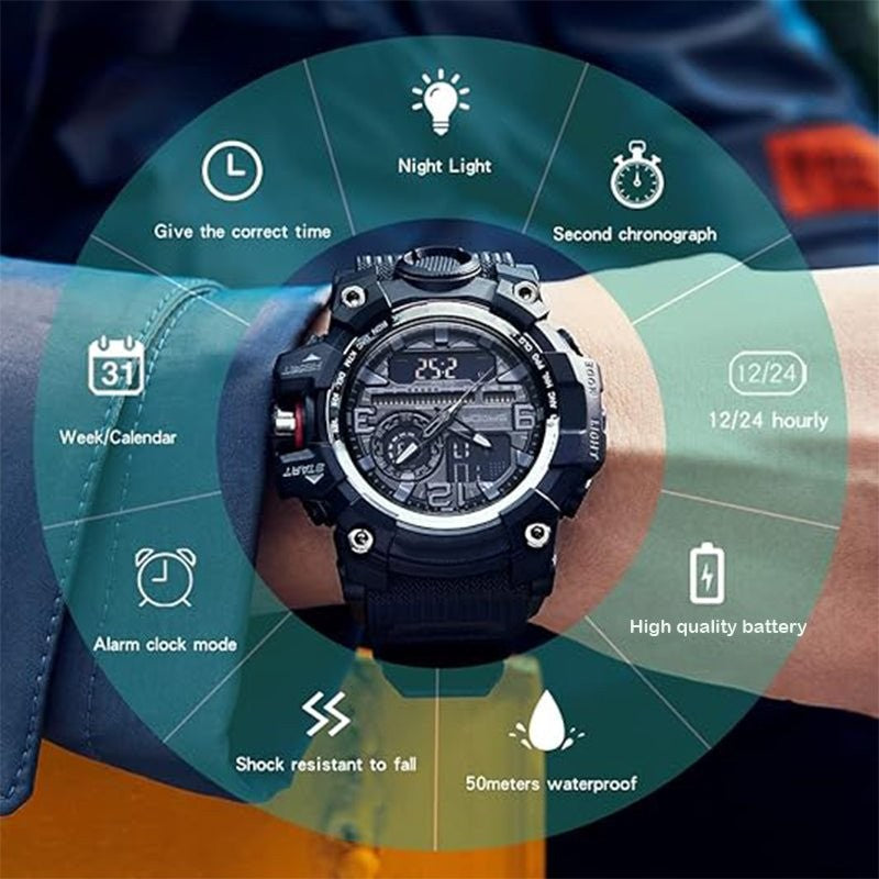 Tactical Watch – Men's Waterproof Sports Digital Watch