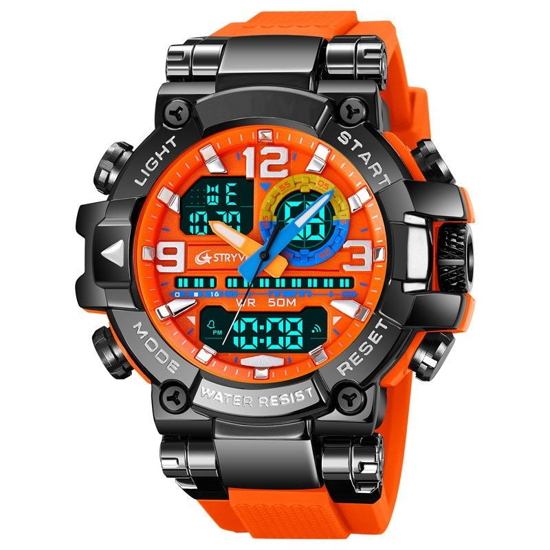 Tactical Watch – Men's Waterproof Sports Digital Watch – Orange