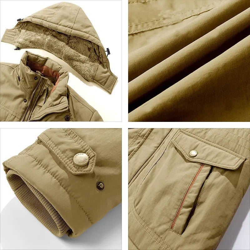 Tactical Winter Jacket – Waterproof Insulated Hooded Men's Coat
