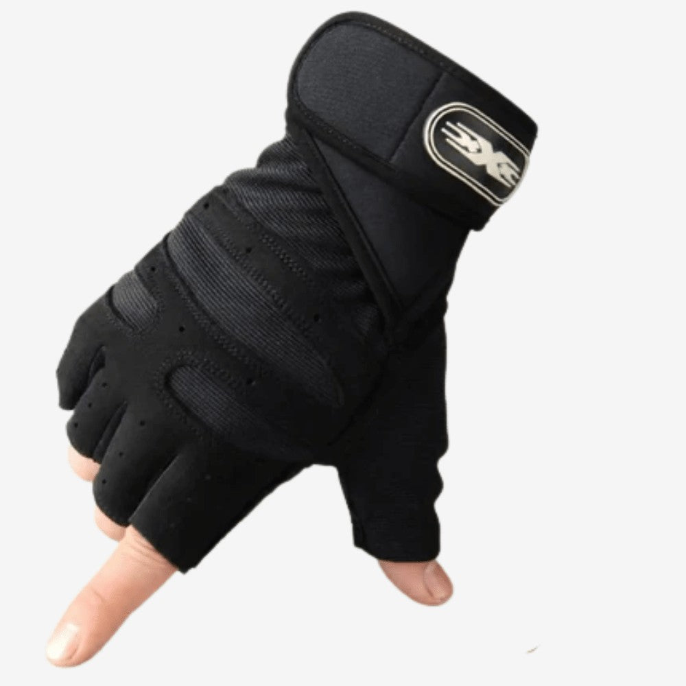 Training Gloves – Breathable Half-Finger Fitness Gloves – Black