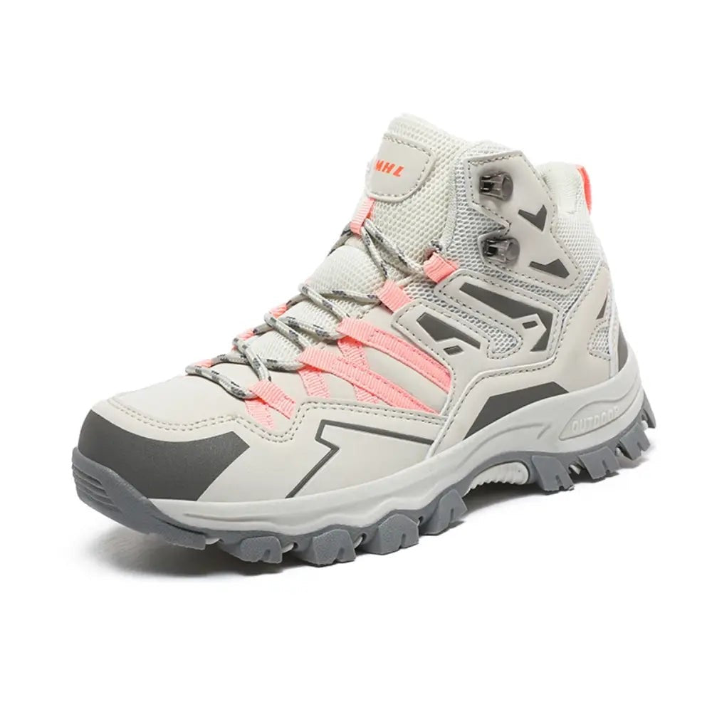 Walking Shoes – Unisex Waterproof Wide-Fit Trail Shoes – White
