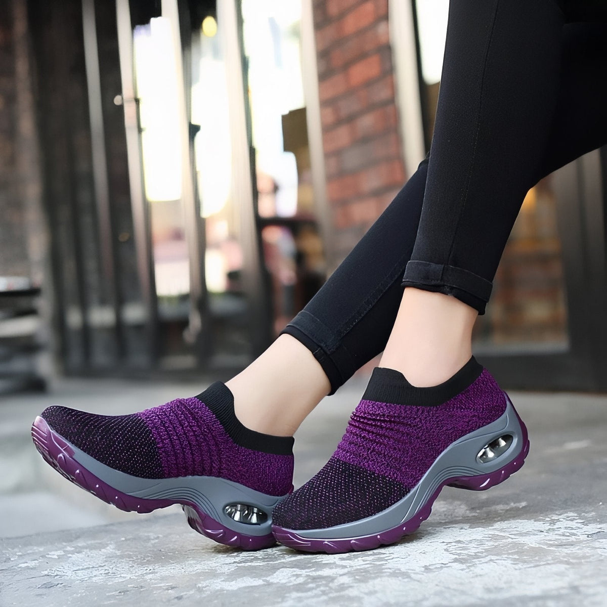 Walking Shoes – Women's Slip-On Cushioned Trainers