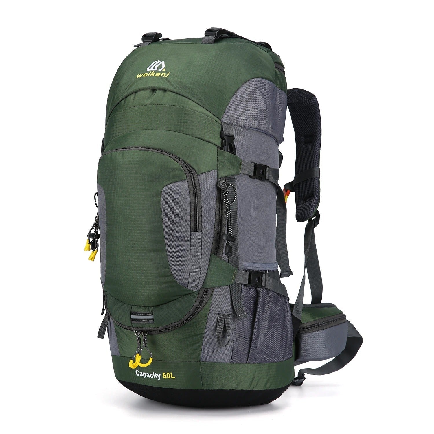 Waterproof Backpack 60L – Large Outdoor Trekking Rucksack – Green