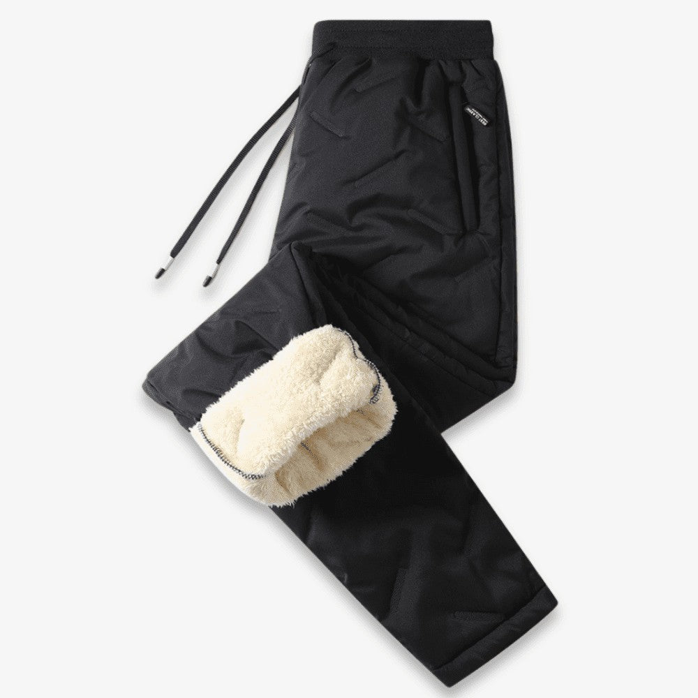Women's Thermal Trousers – Fleece-Lined Warm Winter Trousers – Black