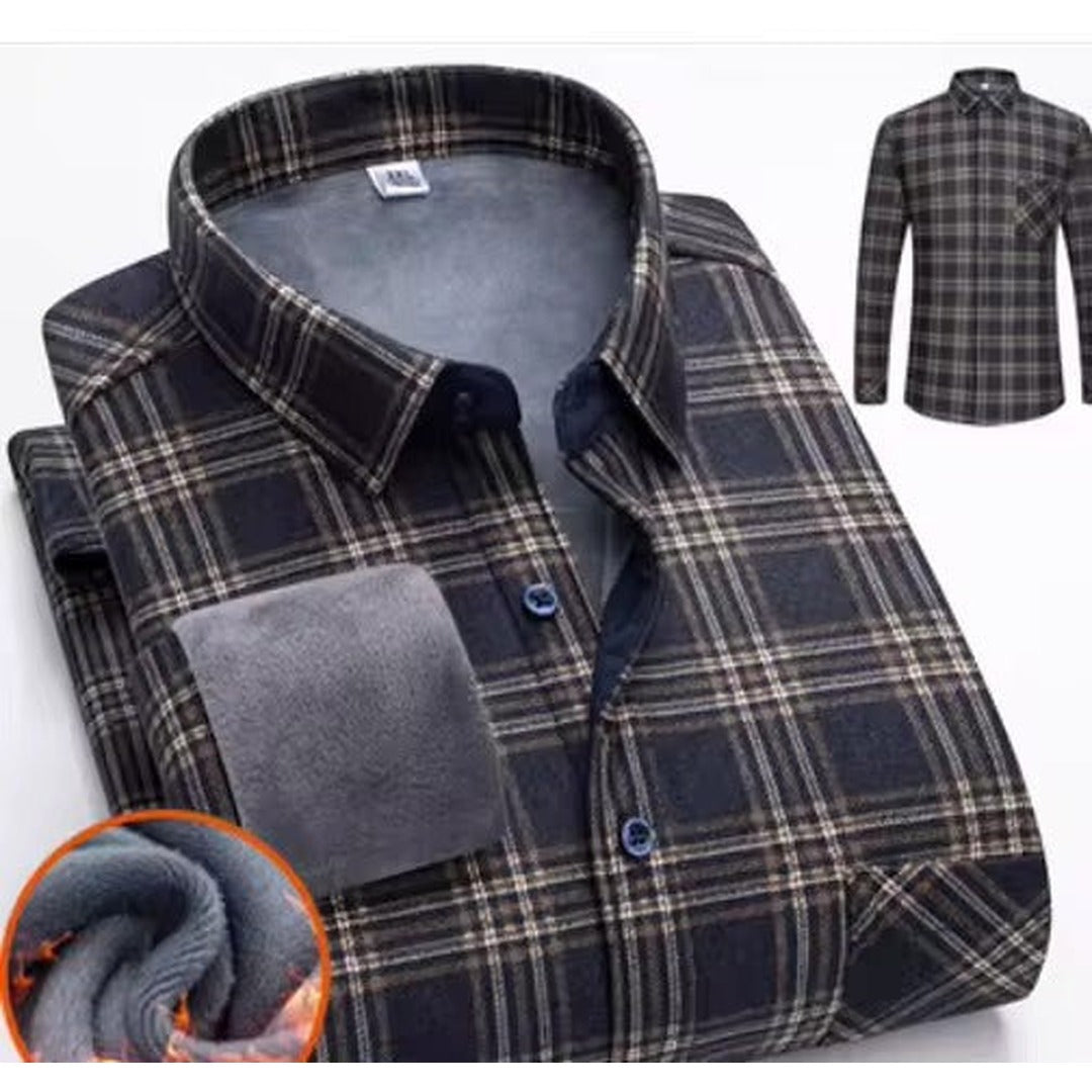 Men's Flannel Shirt – Warm Lined Checked Autumn Shirt