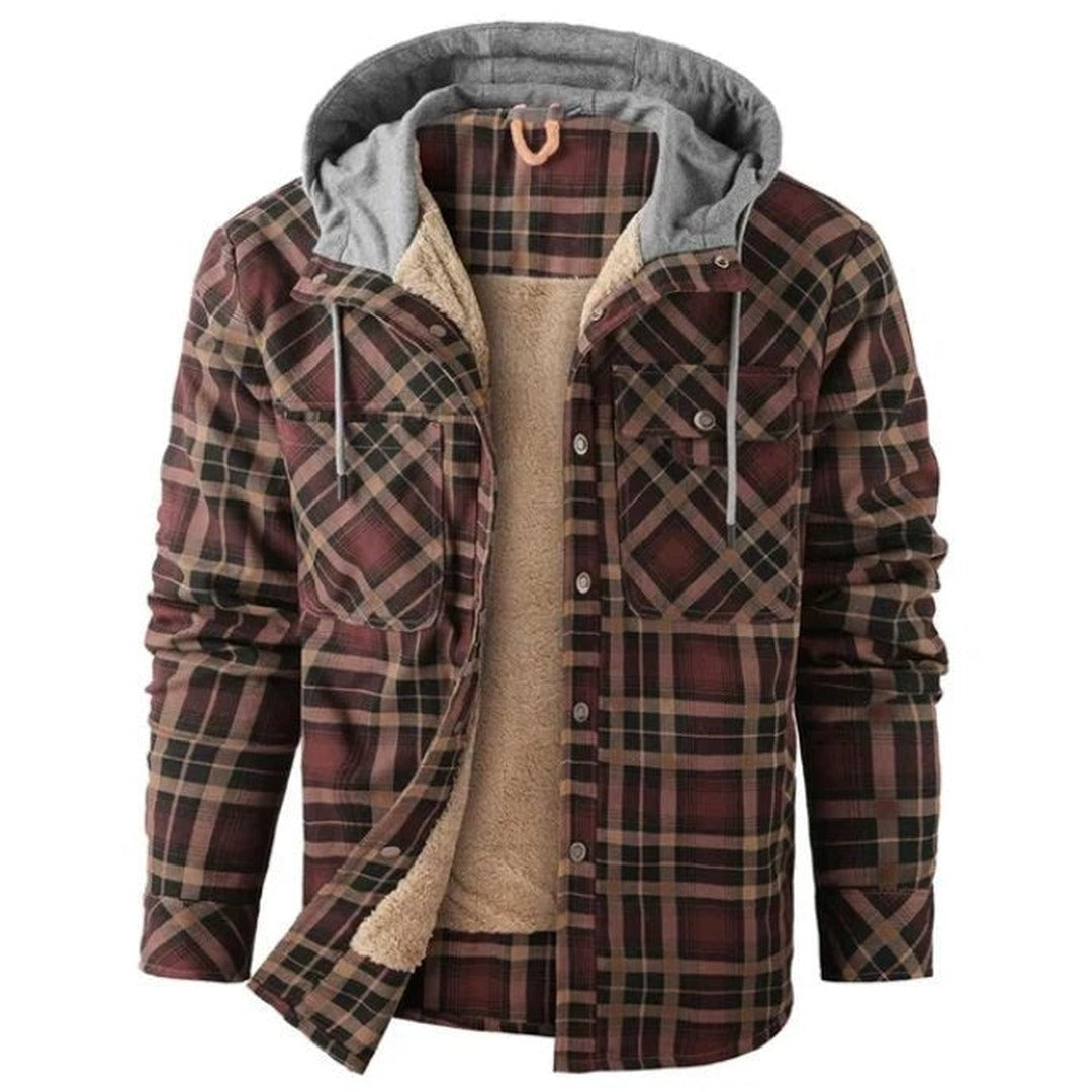 Men's Checked Jacket – Warm Autumn & Winter Overshirt