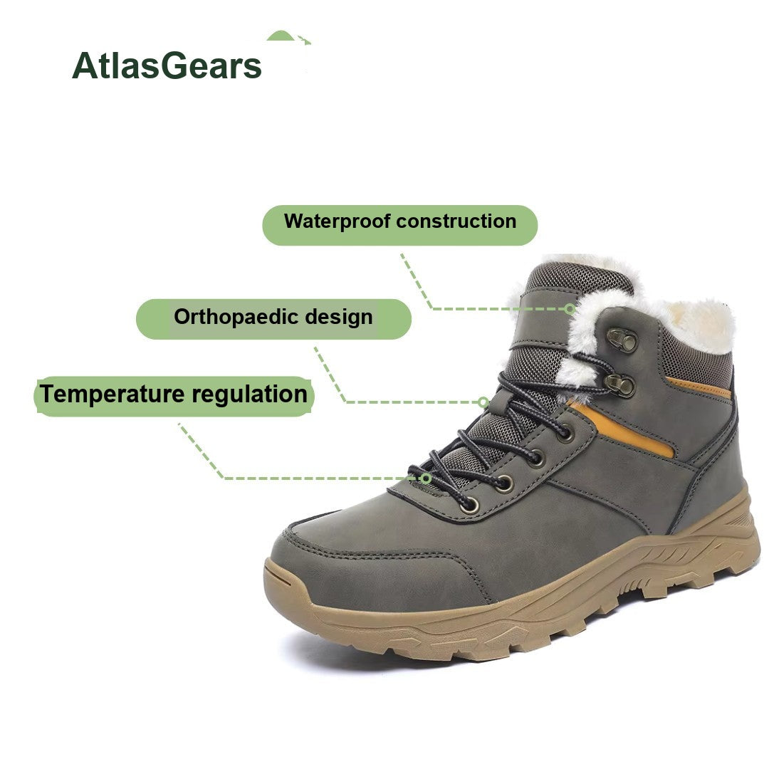 Men's Winter Hiking Boots – Plush-Lined Waterproof Boots