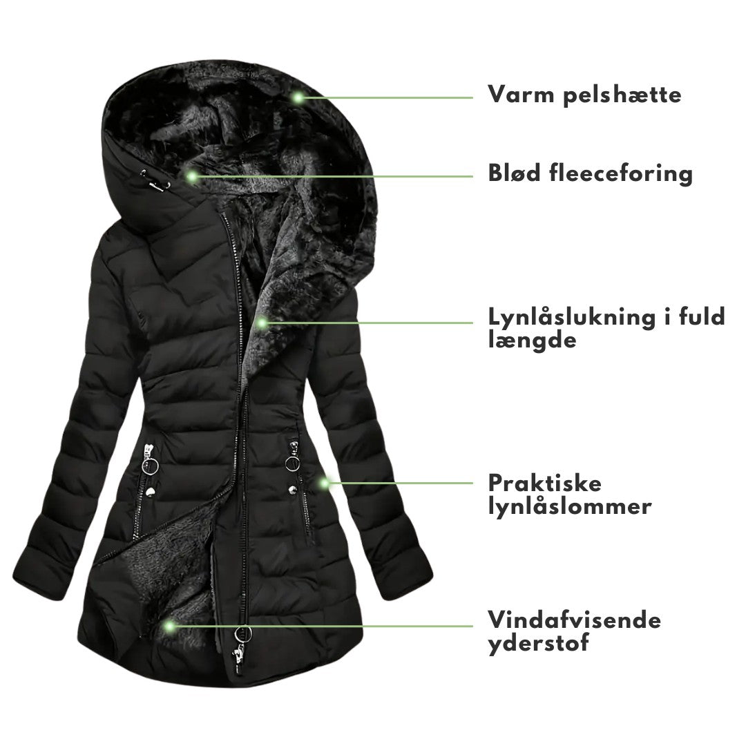 Women's Long Winter Parka – Warm Fur-Lined Hooded Coat
