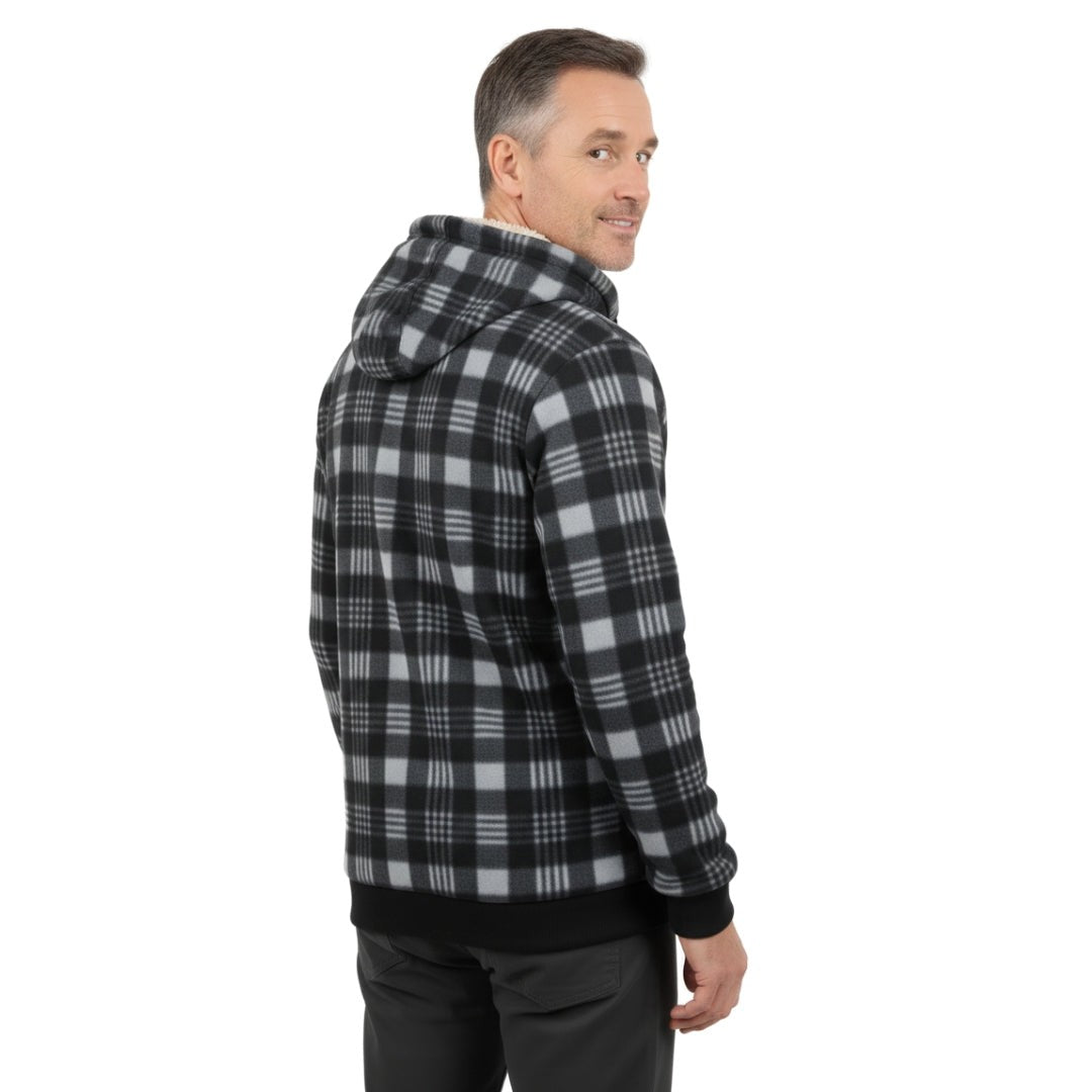 Men's Sherpa Fleece Hoodie – Warm Lined Winter Jacket