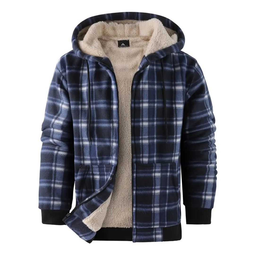 Men's Sherpa Fleece Hoodie – Warm Lined Winter Jacket