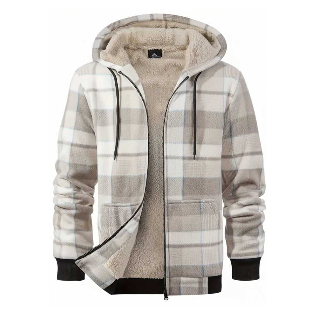 Men's Sherpa Fleece Hoodie – Warm Lined Winter Jacket