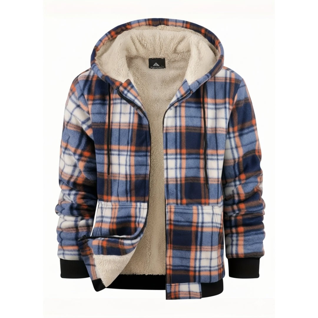 Men's Sherpa Fleece Hoodie – Warm Lined Winter Jacket