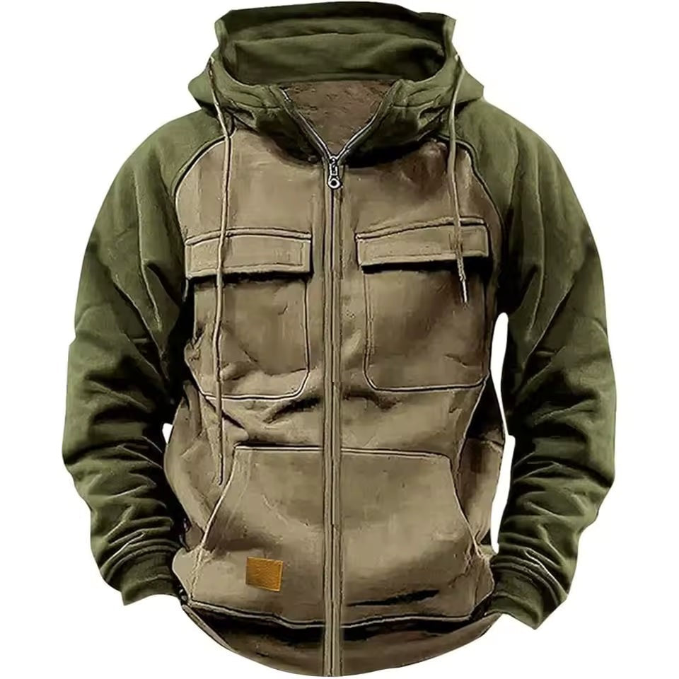 Men's Fleece Hoodie – Warm Lined Full-Zip Winter Hoodie