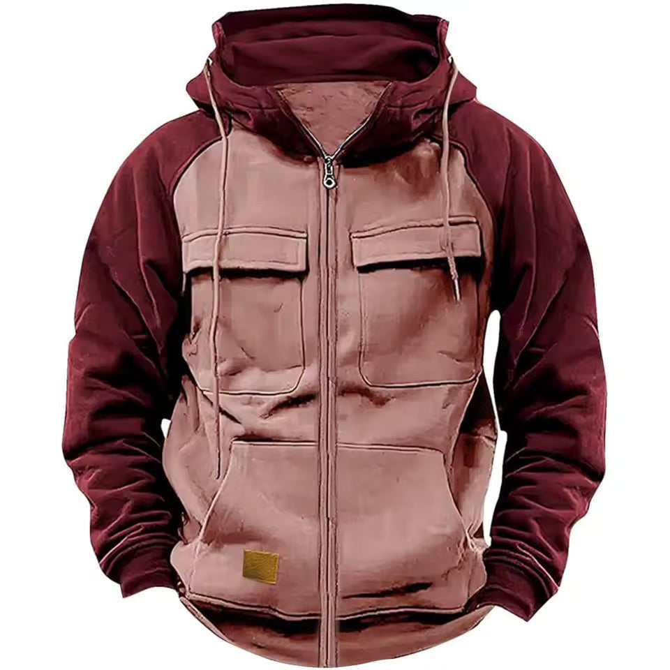Men's Fleece Hoodie – Warm Lined Full-Zip Winter Hoodie