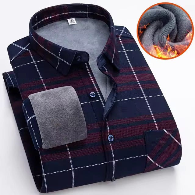 Men's Flannel Shirt – Warm Lined Checked Autumn Shirt