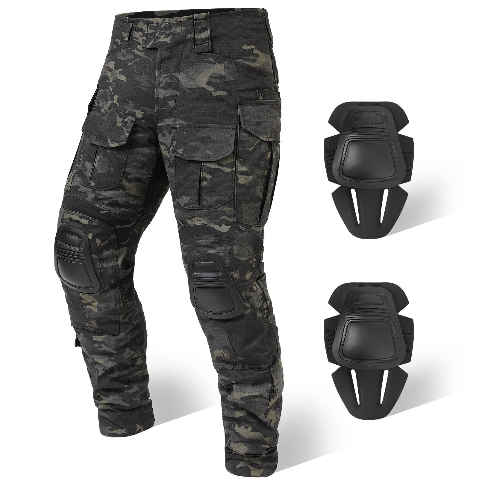Combat Trousers with Knee Pads – Men's Rip-Stop Tactical