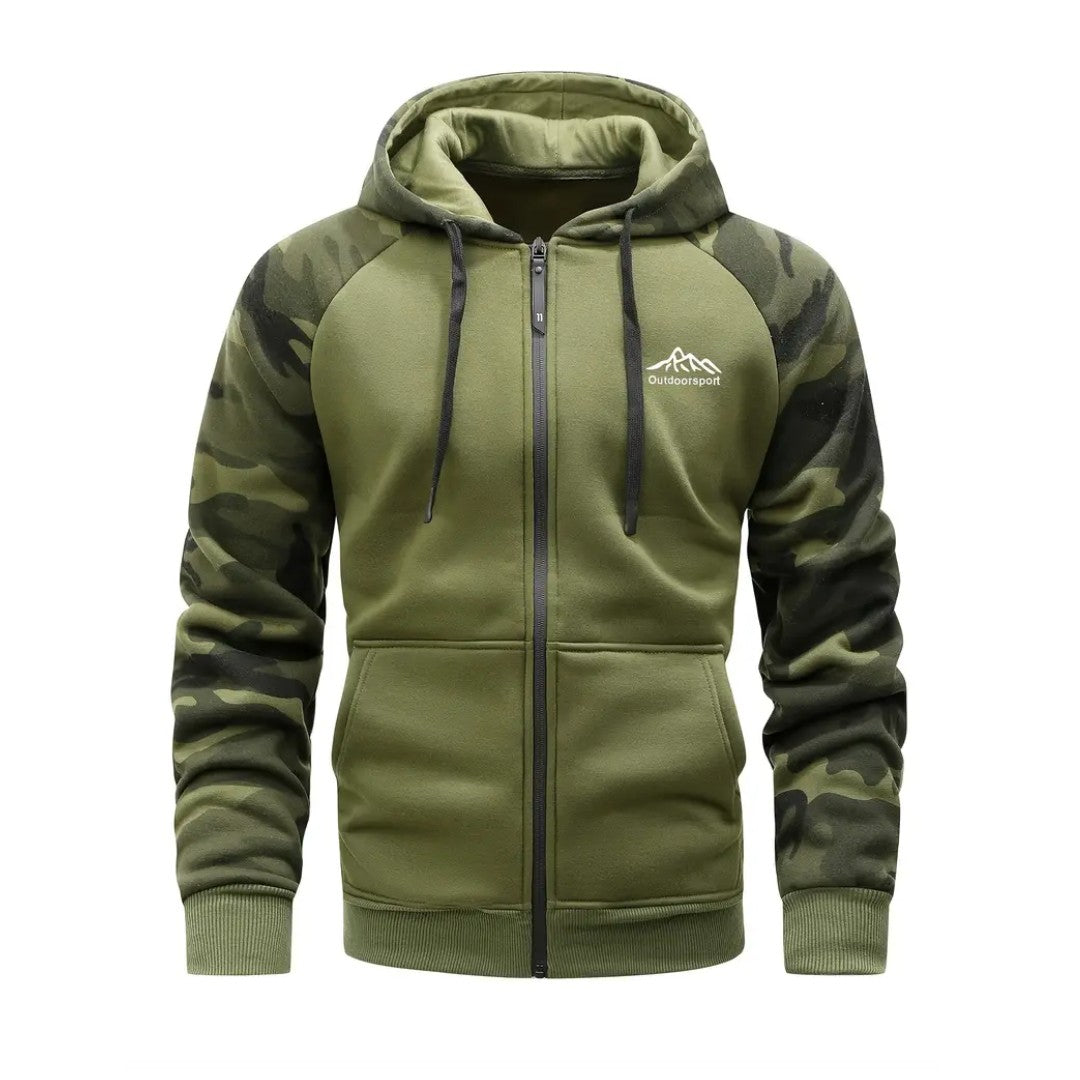 Men's Camo Fleece Hoodie – Warm Comfortable Winter Layer