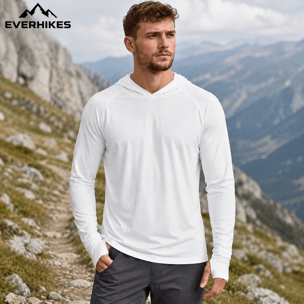 Hiking Shirt – Men's UPF 50+ Long-Sleeve Hooded Sun Shirt