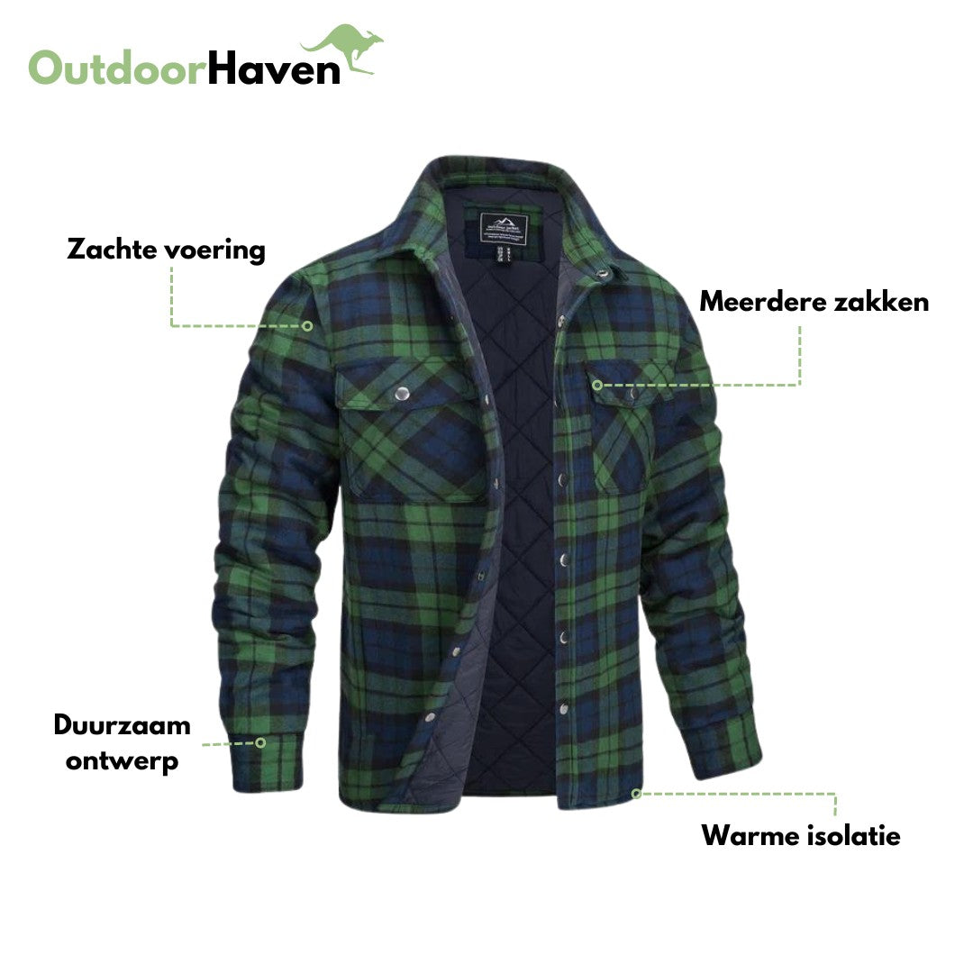 Lumberjack Jacket – Lined Rugged Checked Outdoor Coat