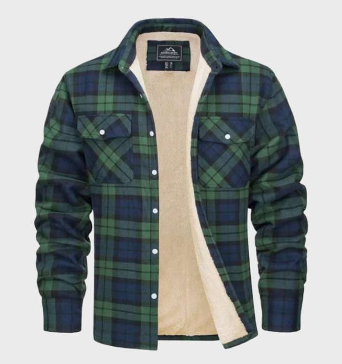 Men's Flannel Jacket – Vintage Fleece-Lined Overshirt Shacket
