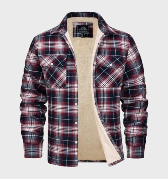 Men's Flannel Jacket – Vintage Fleece-Lined Overshirt Shacket
