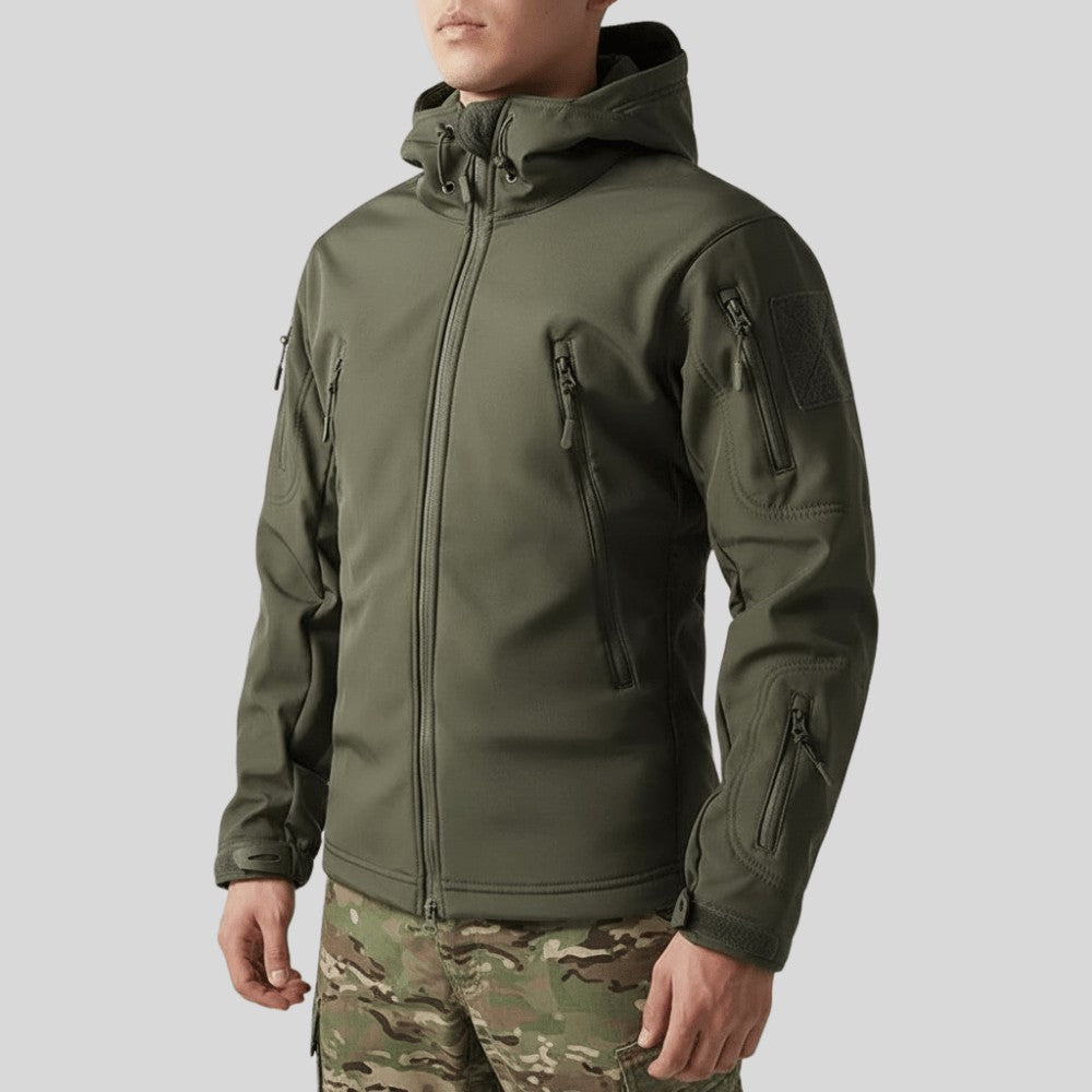Men's Softshell Hiking Jacket – Fleece-Lined Windproof Jacket