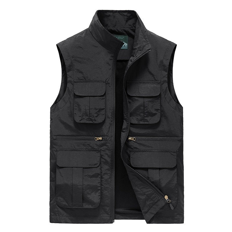 Travel Work Vest – Men's Lightweight Breathable Utility Vest