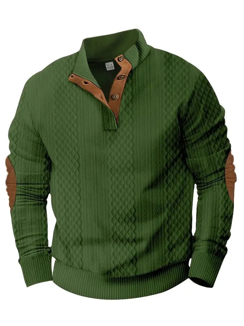 Knitted Jumper – Men's Outdoor Jumper with Patches