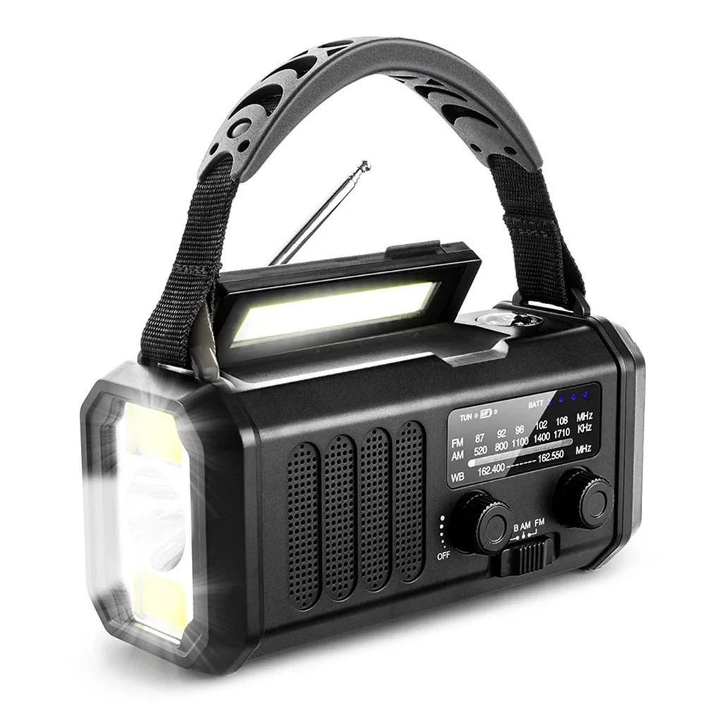 Emergency Radio – Solar & Hand-Crank Rechargeable Radio