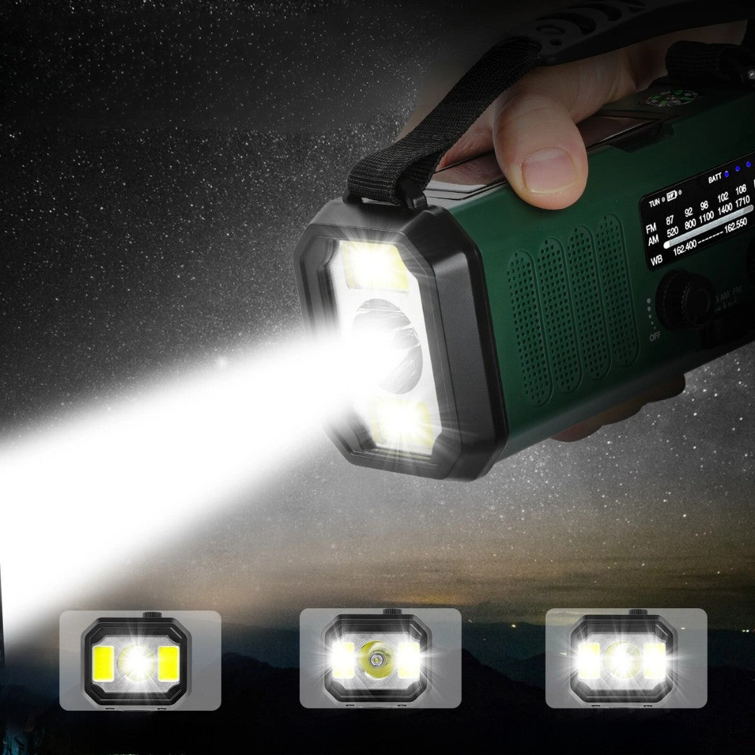 Emergency Radio – Solar & Hand-Crank Rechargeable Radio