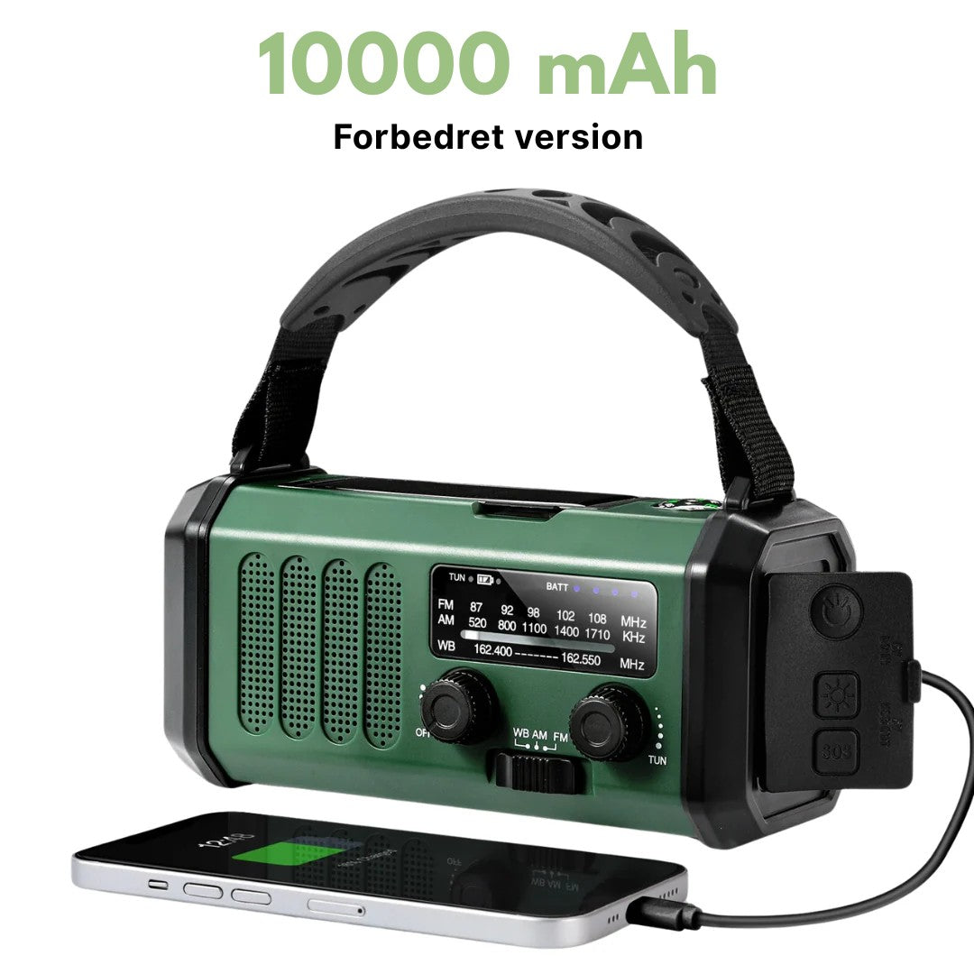 Emergency Radio – Solar & Hand-Crank Rechargeable Radio