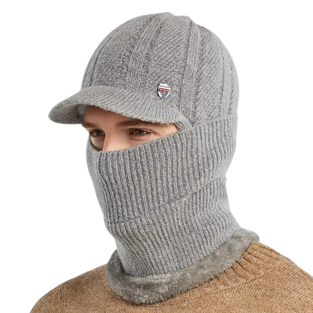 Knitted Winter Hat & Scarf – Warm Fleece Ear-Flap Beanie