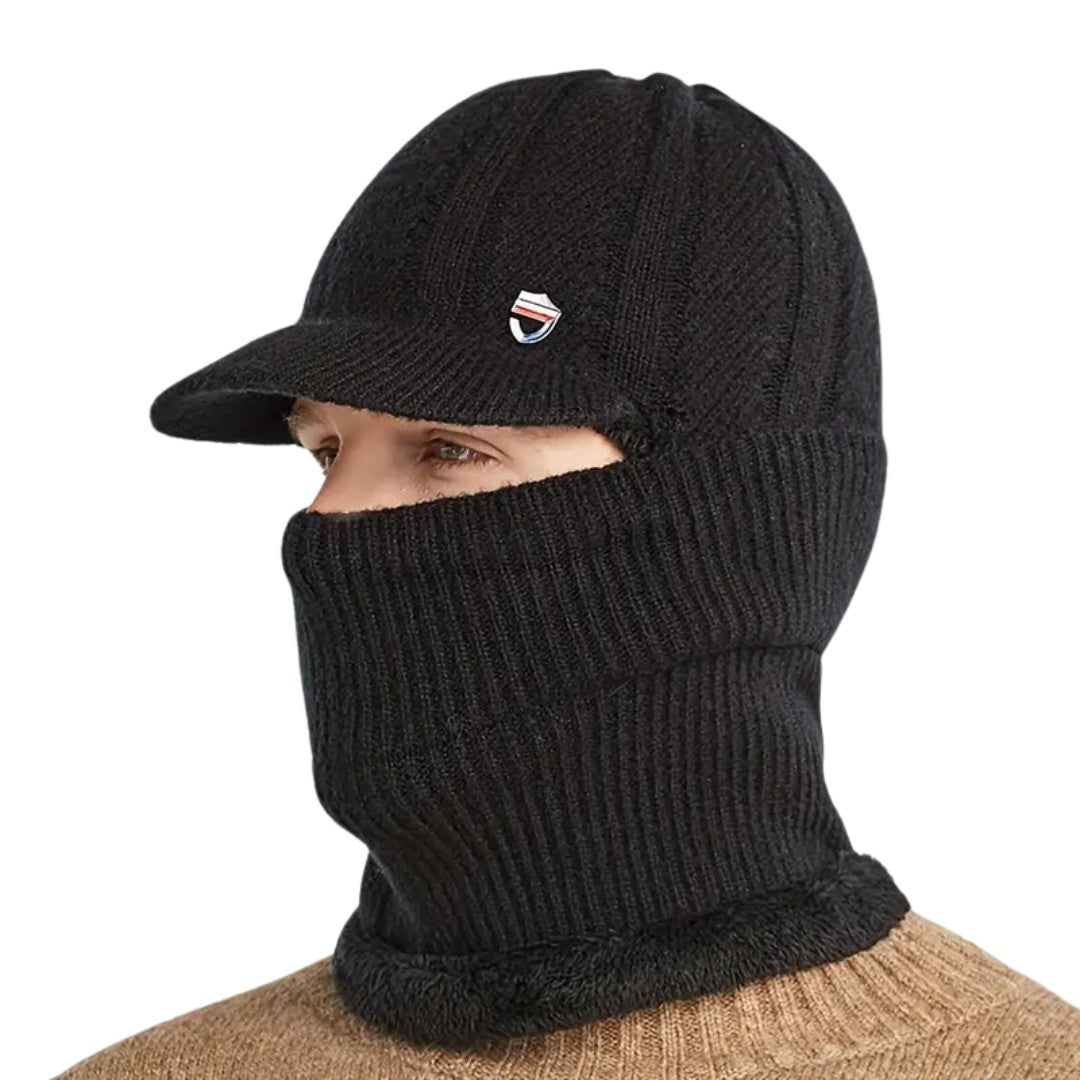 Knitted Winter Hat & Scarf – Warm Fleece Ear-Flap Beanie