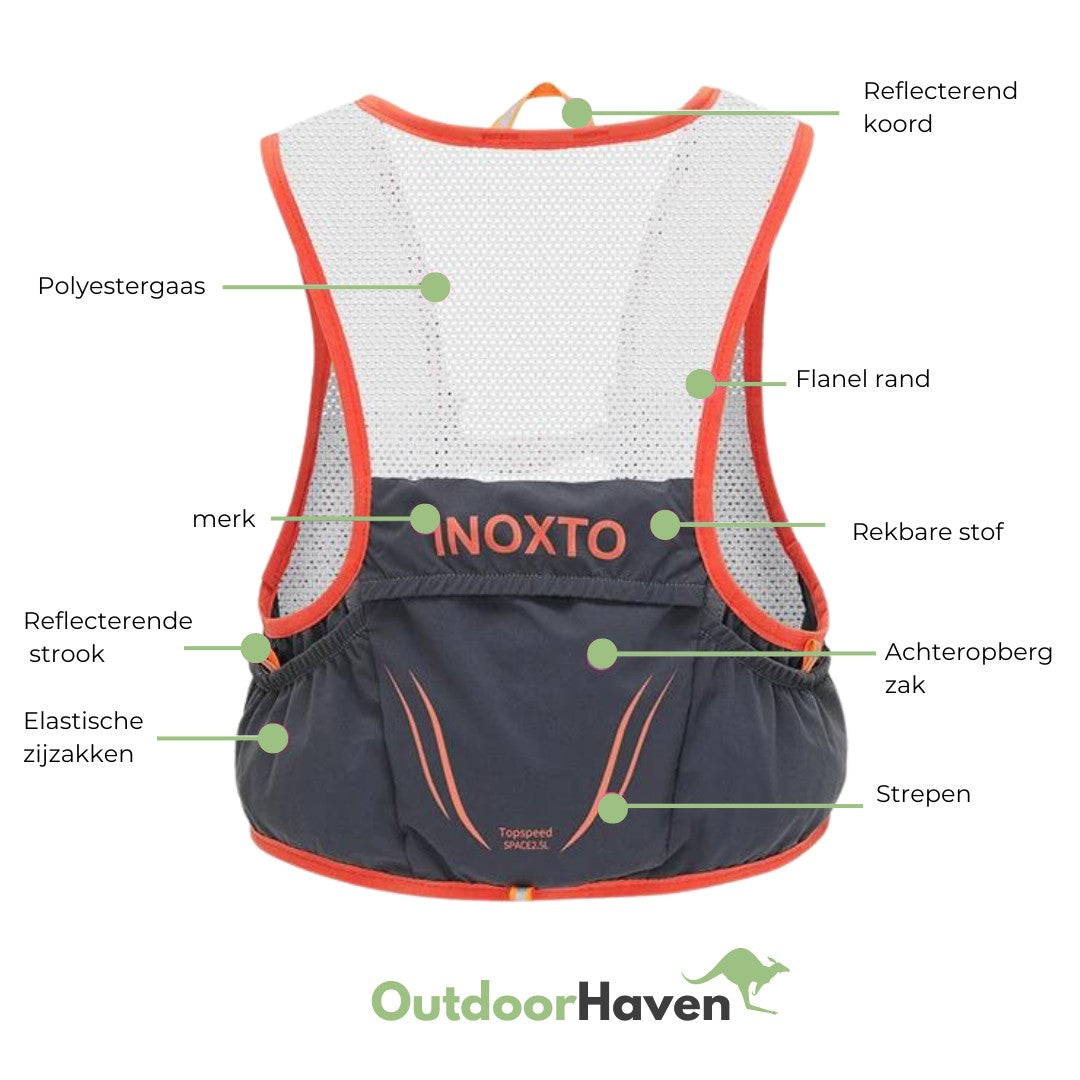 Trail Running Vest – Hydration Vest with 2 Soft Flasks