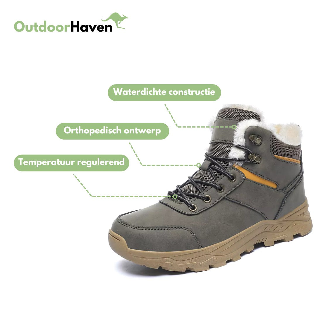 Winter Hiking Boots – Men's Plush-Lined Waterproof Boots