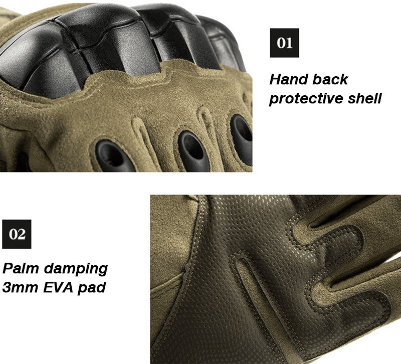 Tactical Gloves – Men's Hard Knuckle Combat Shooting Gloves