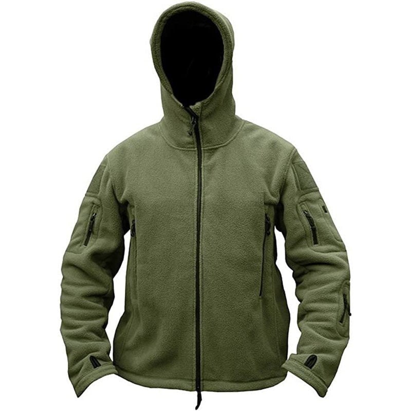 Fleece Tactical Jacket – Men's Warm Hooded Military Jacket