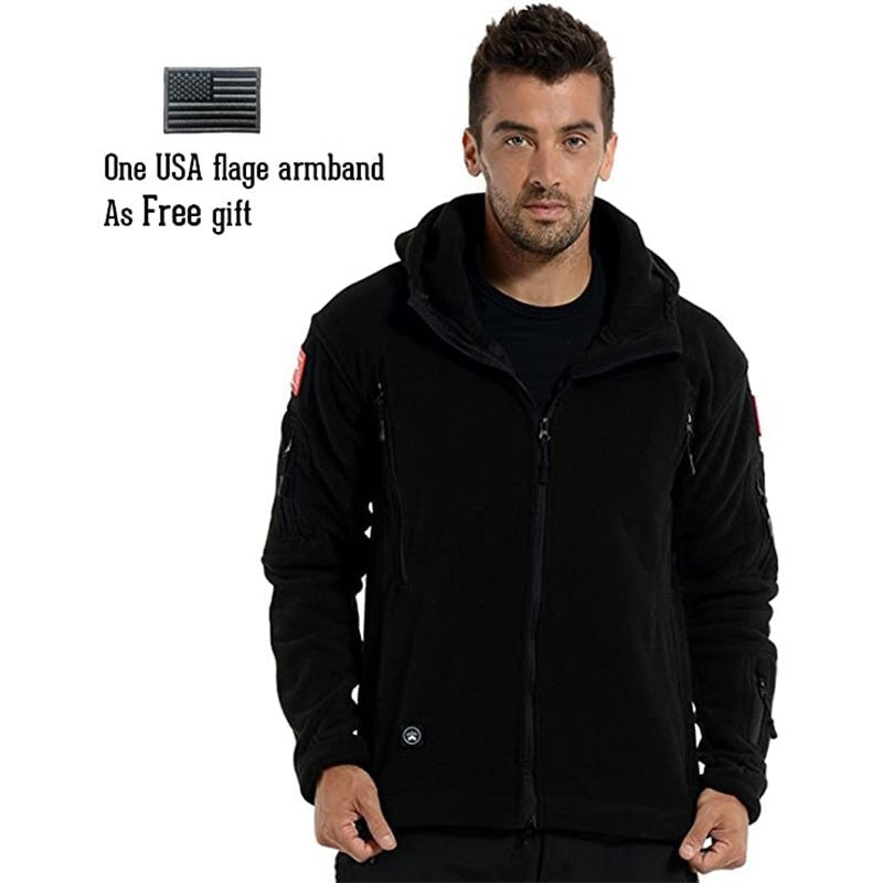 Fleece Tactical Jacket – Men's Warm Hooded Military Jacket