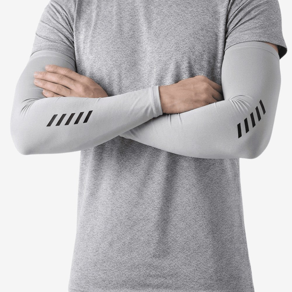 Arm Sleeves – Lightweight Breathable UV Sports Sleeves – Grey