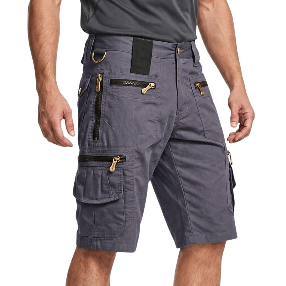 Cargo Shorts – Men's Breathable Cotton Hiking Shorts – Charcoal Grey