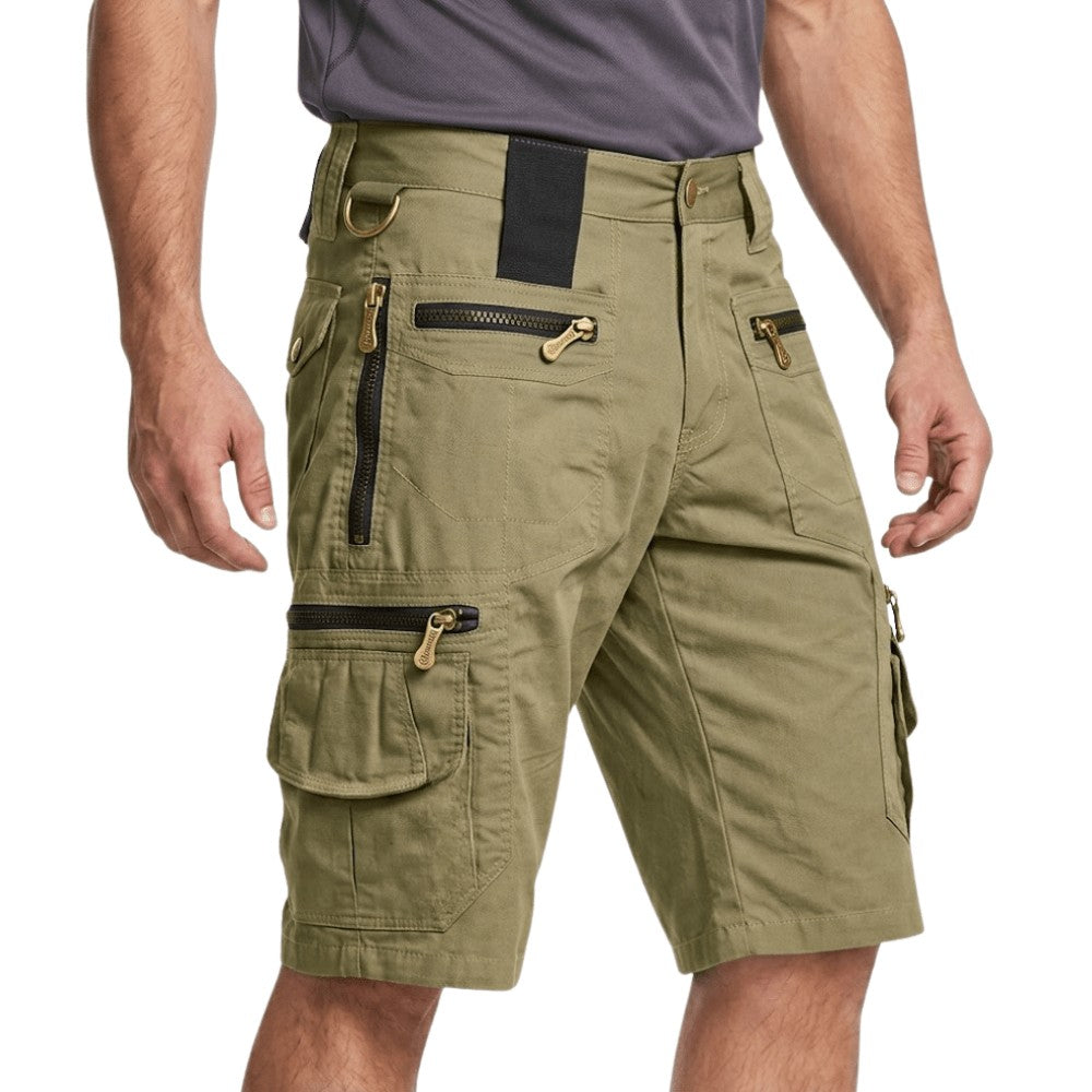 Cargo Shorts – Men's Breathable Cotton Hiking Shorts – Green