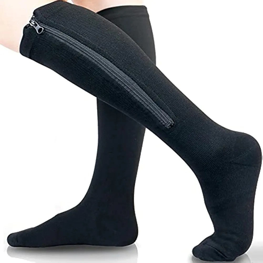 Compression Socks – Support Circulation Comfort for Travel & Work – Black