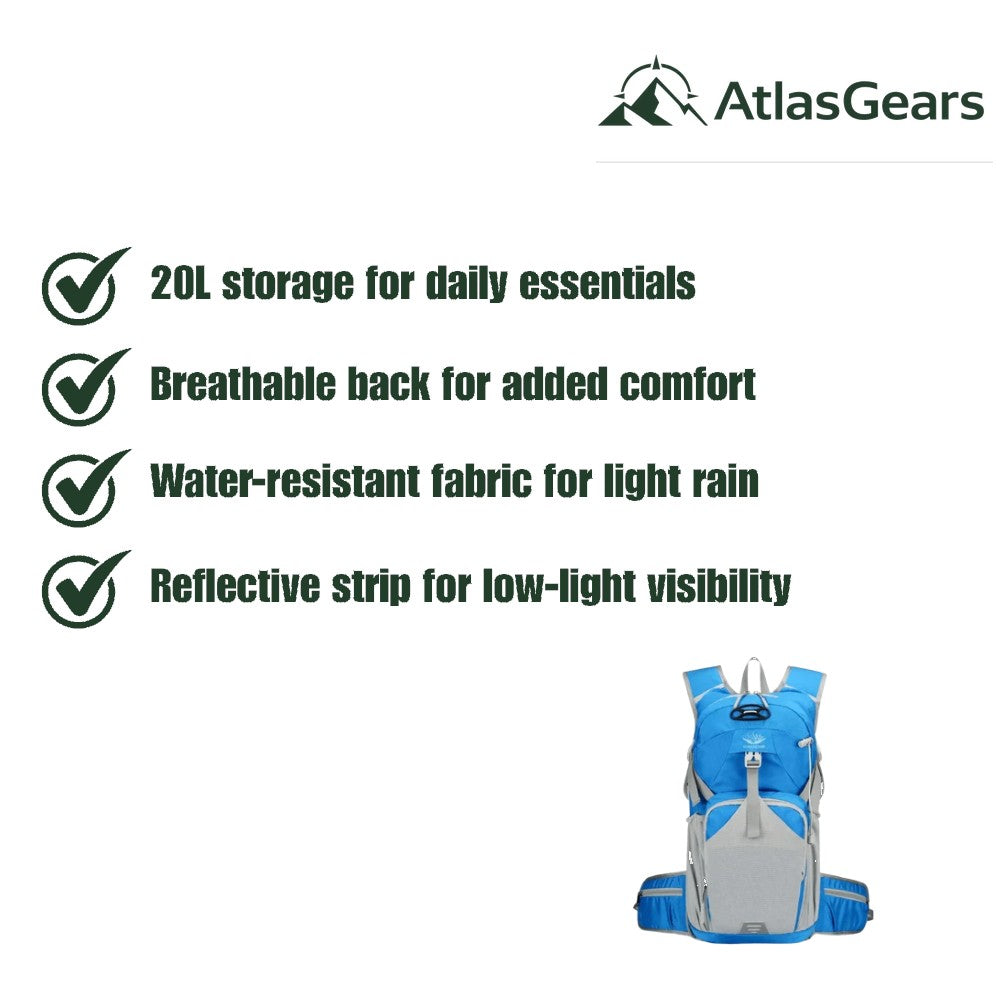 Cycling Backpack 20L – Lightweight Water-Resistant Daypack