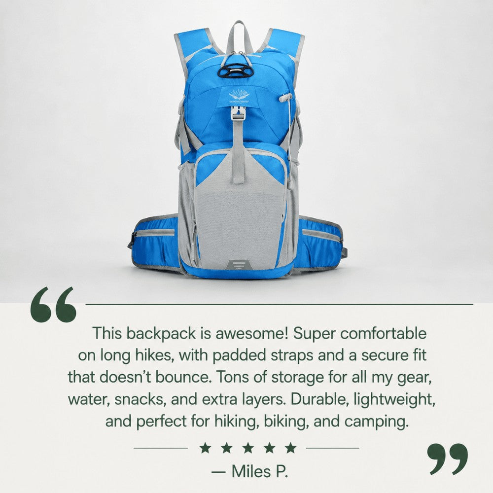 Cycling Backpack 20L – Lightweight Water-Resistant Daypack