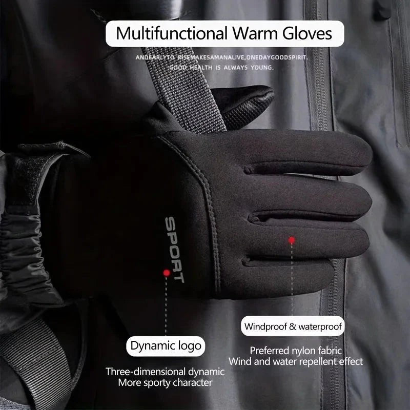 Cycling Gloves – Waterproof Thermal Full-Finger Gloves